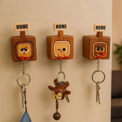 Fun wooden craft keychains and refrigerator magnets