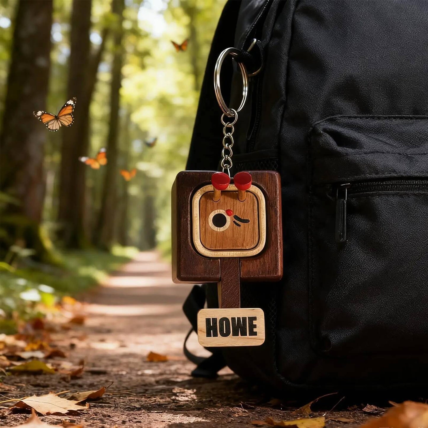 Fun wooden craft keychains and refrigerator magnets