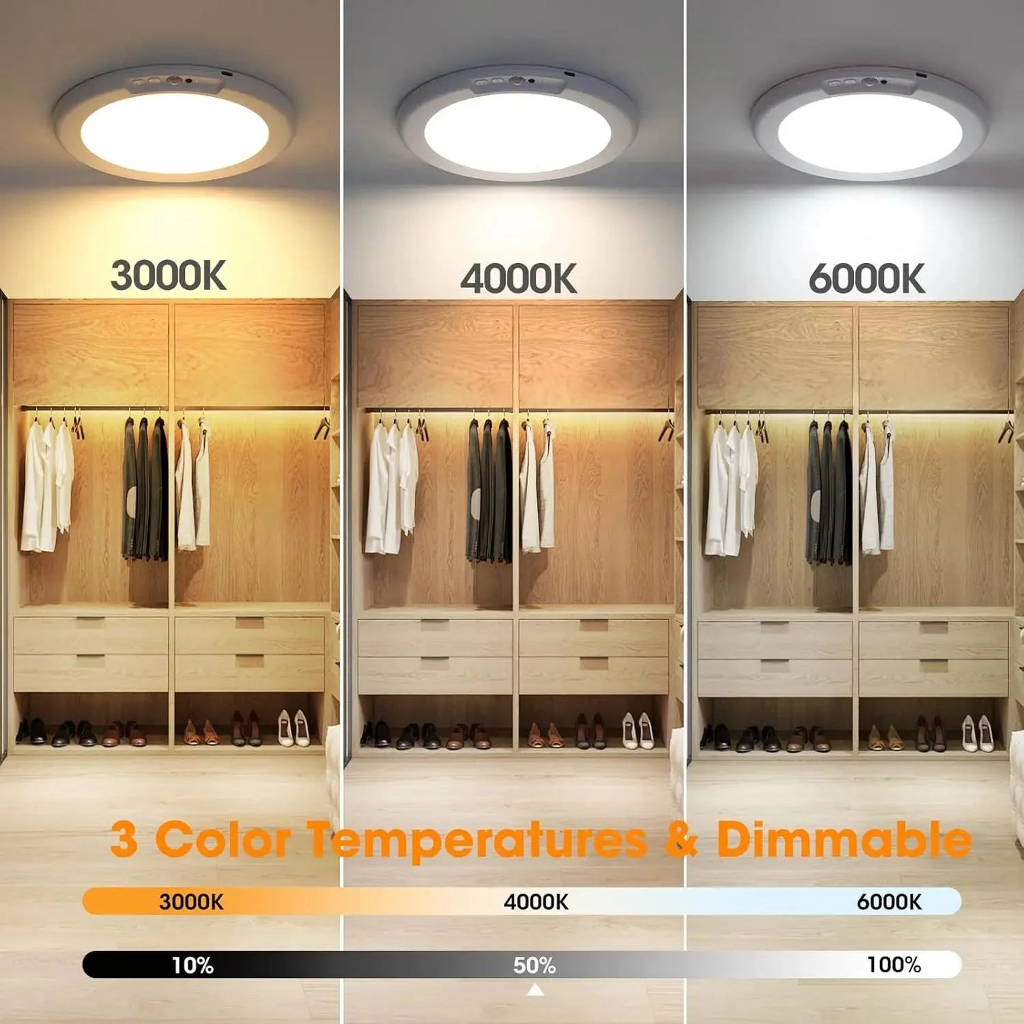 🎉🎉50% OFF Today Only! -Rechargeable Motion Sensor Ceiling Light with Remote