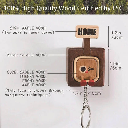 Fun wooden craft keychains and refrigerator magnets