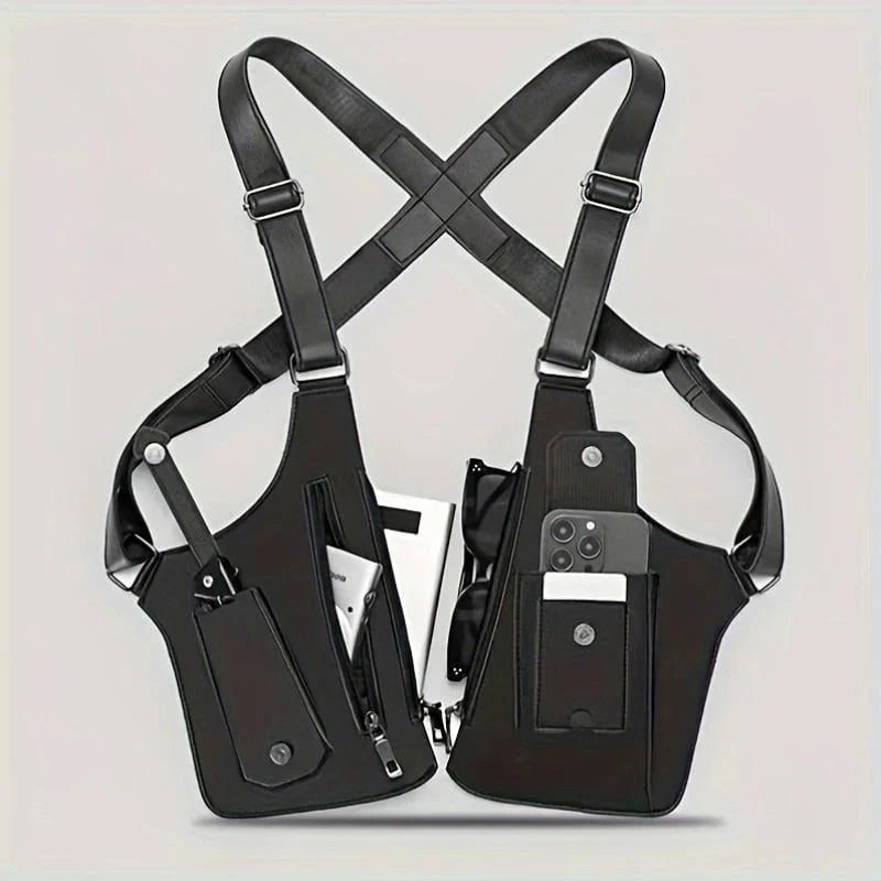 Premium Leather Adjustable Underarm Shoulder Bag for Men & Women