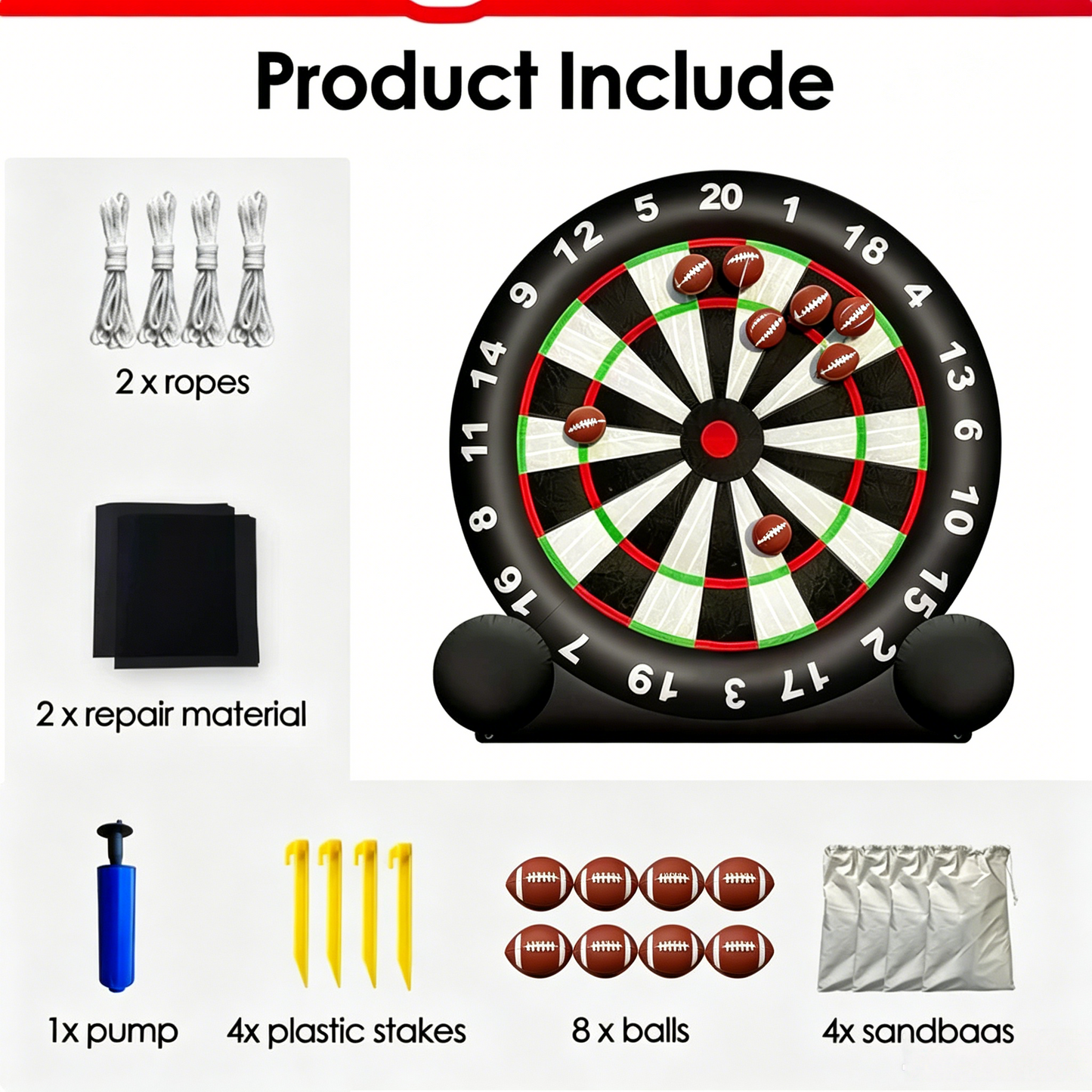 Giant Inflatable Soccer Darts – Ultimate Family Backyard Party Game