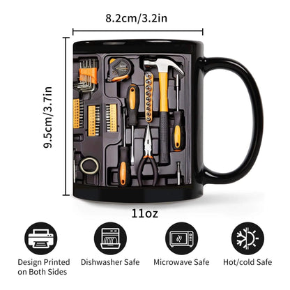 Creativity Funny Coffee Mug - Mechanic Toolbox Set pattern