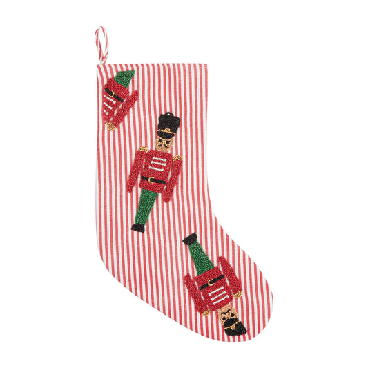 Mud Pie Beaded Christmas Stocking, Nutcracker