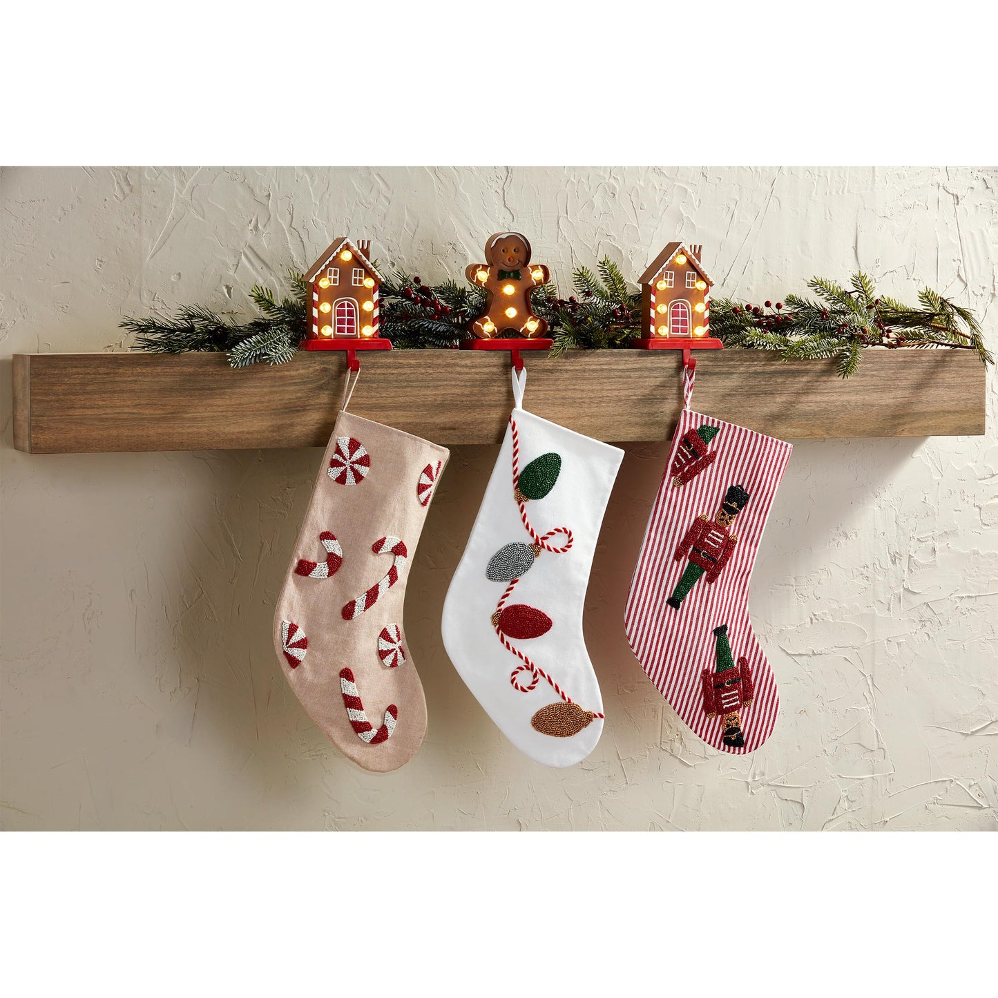 Mud Pie Beaded Christmas Stocking, Nutcracker