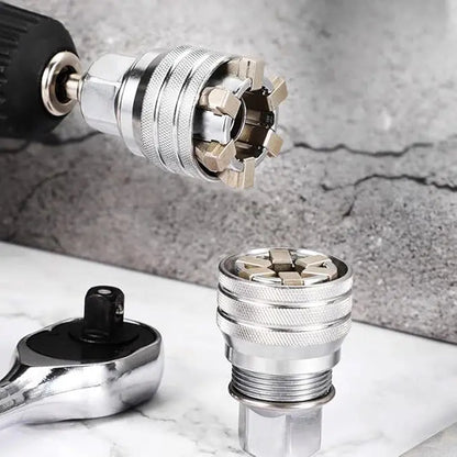 Professional Universal Socket Wrench - Self-Adjusting Repair Tool for Drills and Ratchets (3/8" Drive)