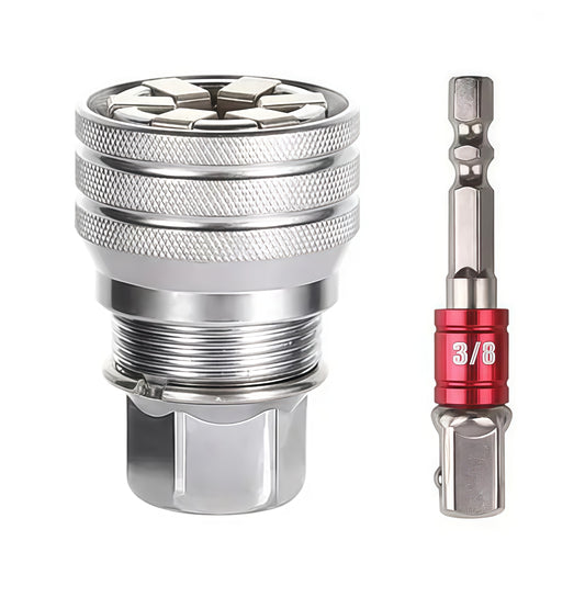 Professional Universal Socket Wrench - Self-Adjusting Repair Tool for Drills and Ratchets (3/8" Drive)