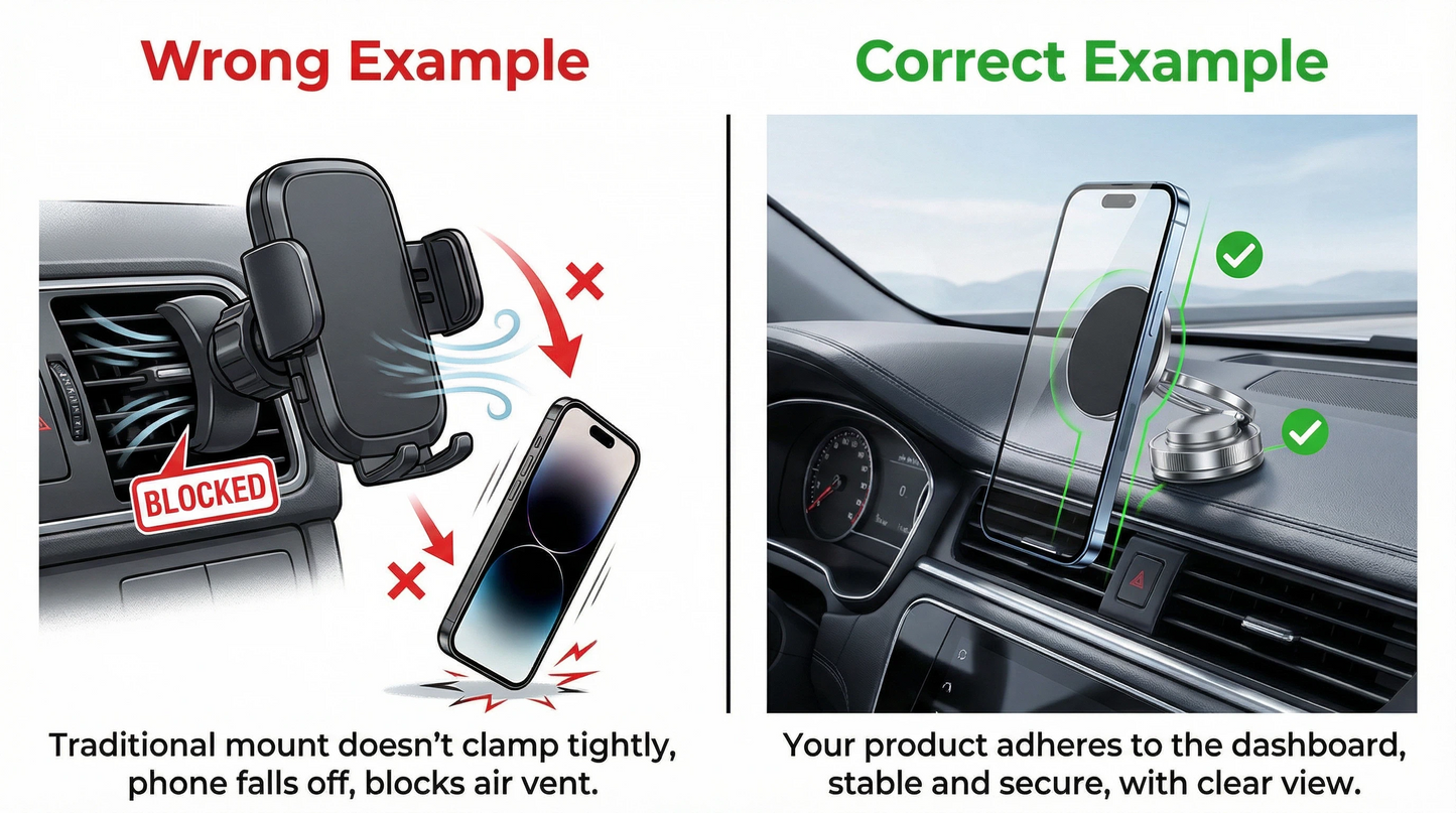 [50% OFF] Premium 360° Adjustable Vacuum Magnetic Holder – Limited Time